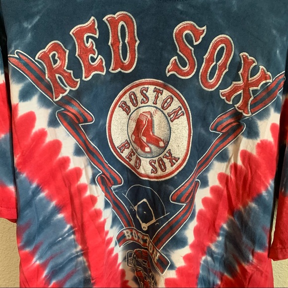 Boston Red Sox All Over Print Tie Dye Shirt XL Majestic - Picture 2 of 10